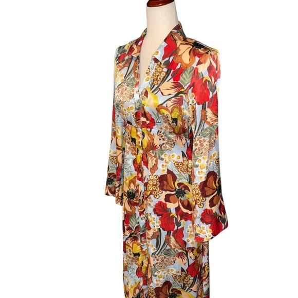 ZARA SATIN‎ EFFECT PRINT DRESS Size Small Style 9026 180 - Picture 5 of 11